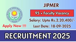 JIPMER Puducherry Faculty Vacancy Recruitment 2025